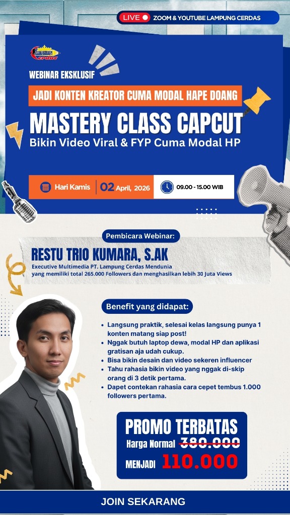 CapCut Mastery Class Vertical Poster
